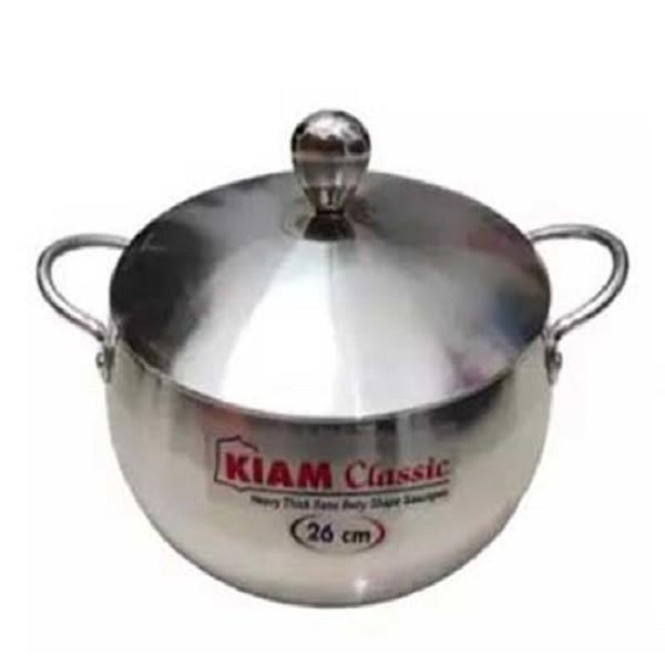 KIAM Belly Shape Saucepan with Aluminium Lid - 26Cm
