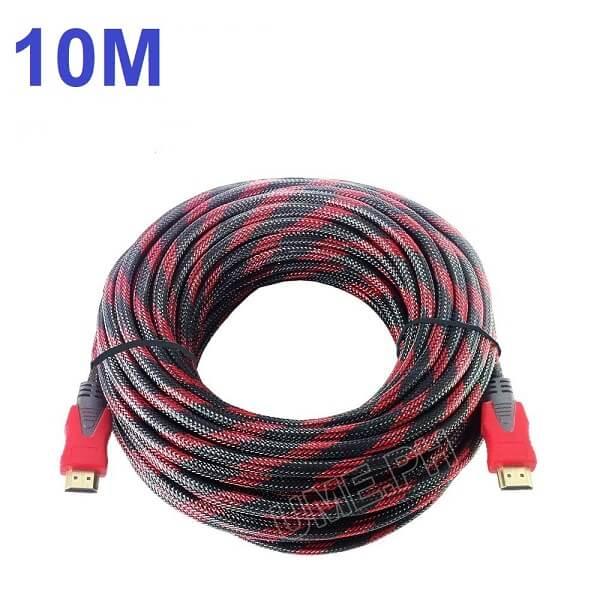Hi Speed HDMI Cable - 10M - Black and Red Round