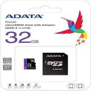 ADATA Memory Card 32GB Class 10 micro SD Card