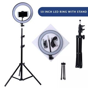 Ring Light 26 Cm with Stand 180 Cm (6 Feet)