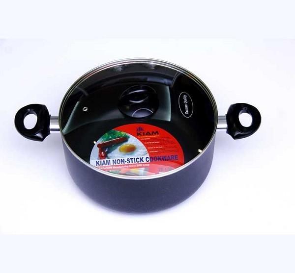 Kiam Non Stick Casserole with Glass Lid - 36cm