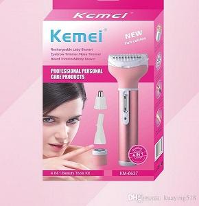 Kemei Electric Shaver 4 in 1 Rechargeable Hair Trimmer Women Hair Removal Machine Epilator